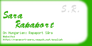 sara rapaport business card